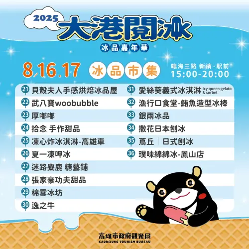 ▲今年度大港閱冰店家名單。(圖/高市府觀光局提供) ▲今年度大港閱冰店家名單。(圖/高市府觀光局提供)