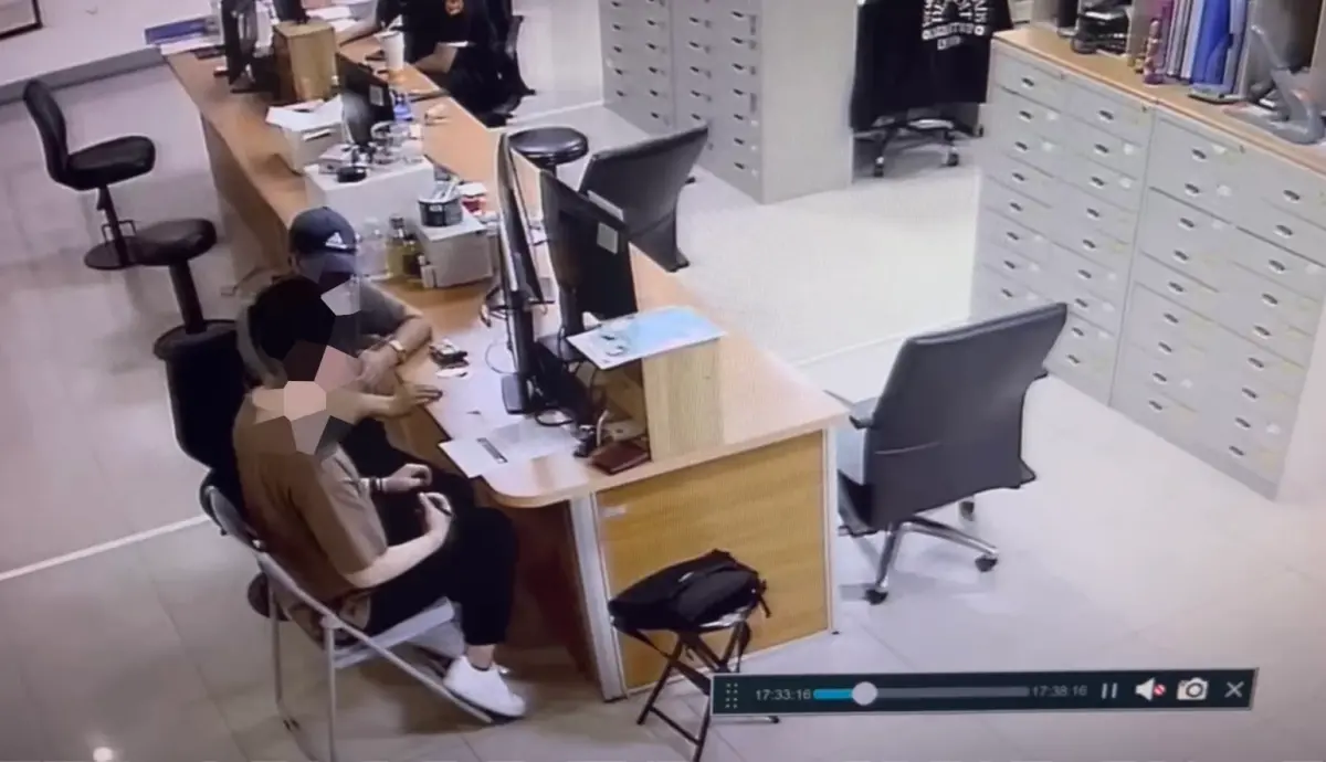 ▲偵查隊承辦人收到地政機關通知，親自在北大所內跟被害人查訪。（圖／警方提供）