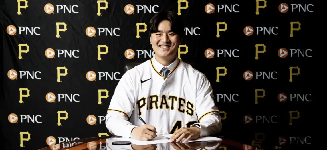 ▲在2023年以75萬美元（約為2200萬台幣）簽約金加盟匹茲堡海盜的南韓投手沈俊錫，在被交易至馬林魚後表現不佳，在今年賽季新人聯盟防禦率高達10.80，在日前遭到釋出。（圖／海盜小聯盟官網）