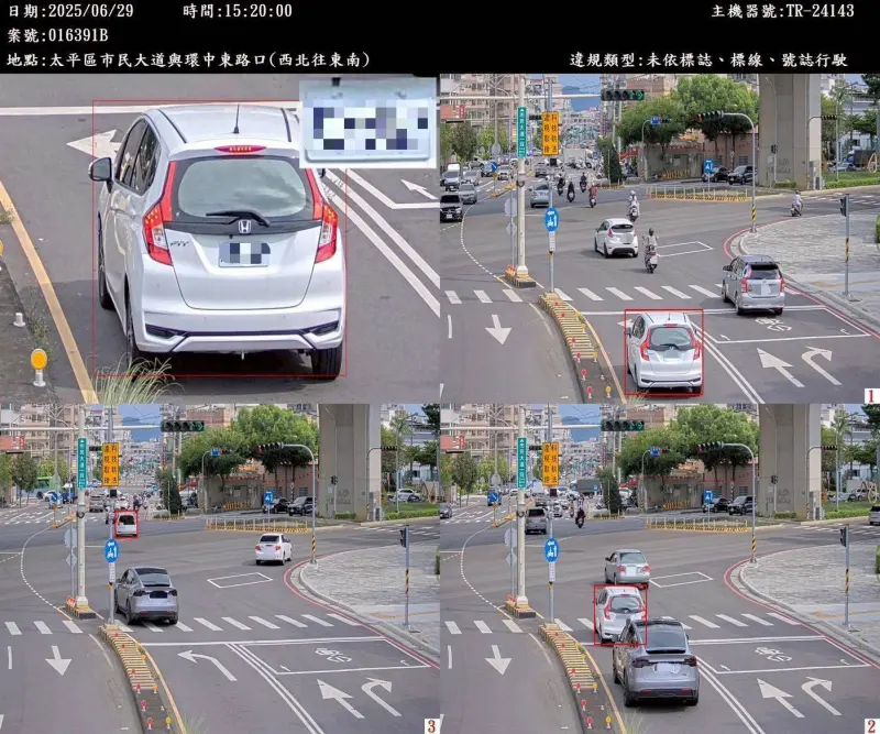 ▲臺中增設科技執法 事故死傷降37.4% 未停讓行人仍有792件（圖/記者鄧力軍翻攝）