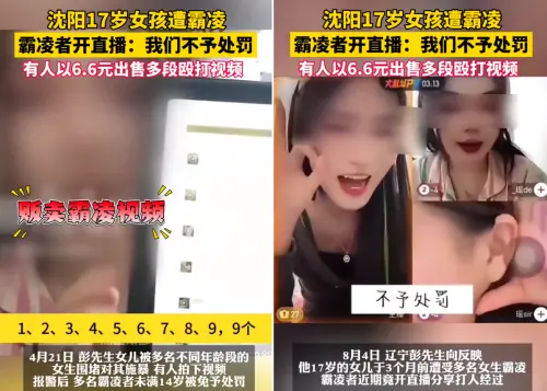 遼寧一名父親控訴,17歲的女兒小彤遭霸淩,霸淩者不僅開直播分享施暴經過,還把毆打小彤的影片以人民幣6.6元在網路上販賣。(圖/翻攝自微博) ▲遼寧一名父親控訴,17歲的女兒小彤遭霸淩,霸淩者不僅開直播分享施暴經過,還把毆打小彤的影片以人民幣6.6元在網路上販賣。(圖/翻攝自微博)