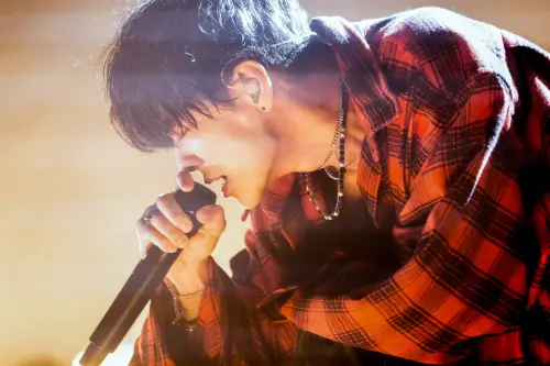 ▲▼《玻璃之心》中，佐藤健（上圖）致敬ONE OK ROCK（下圖1）、藤井風（下圖2），模樣帥氣。（圖／Netflix）