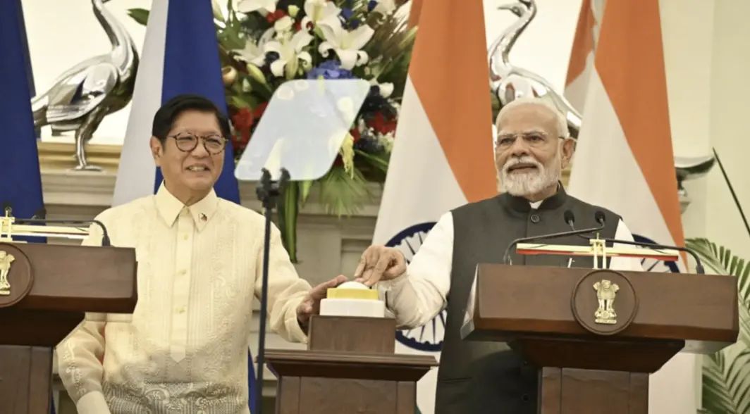▲菲律賓總統小馬可仕會見印度總理莫迪，深化兩國在海事國防等方面的合作。（圖／翻攝自The Hindu）