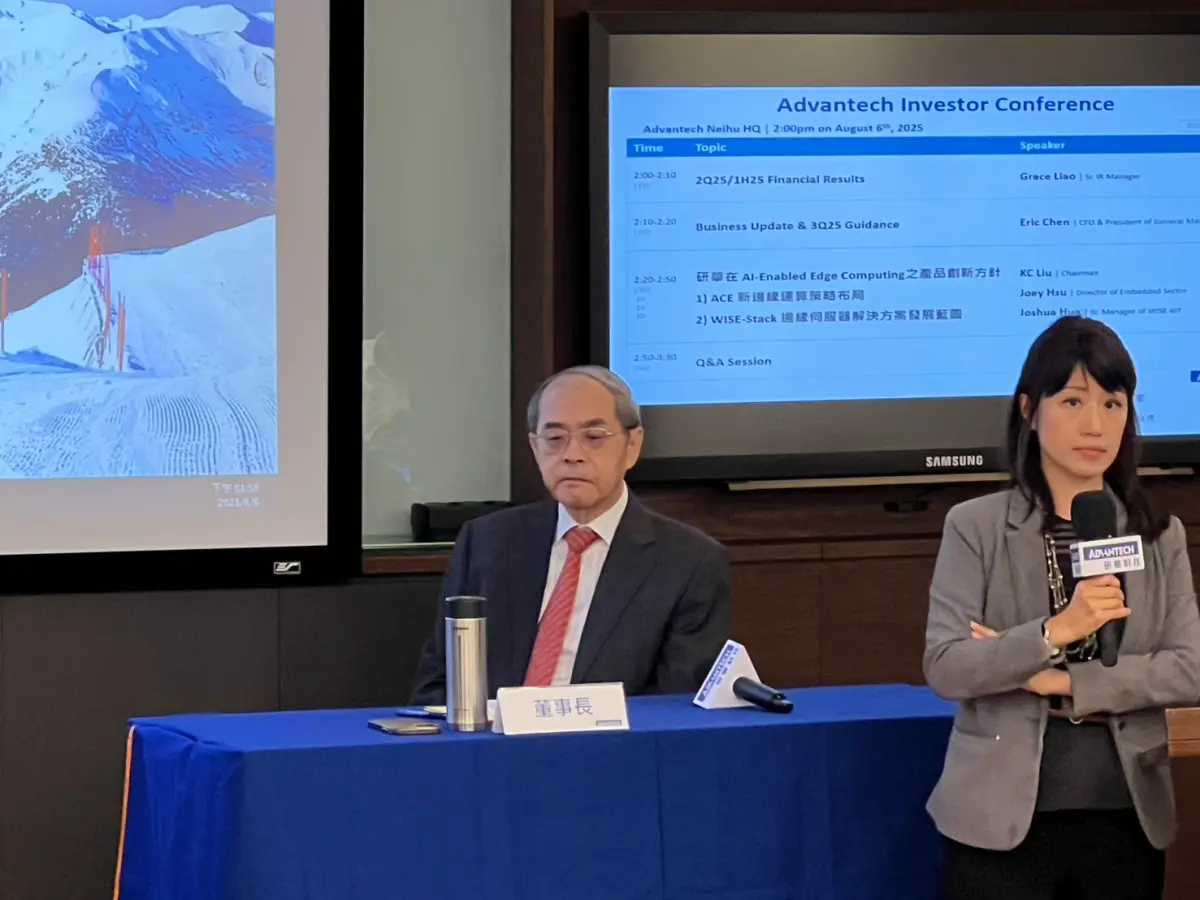 ▲研華科技今（6）日召開法說會，圖為董事長劉克振。（圖╱記者林汪靜攝）