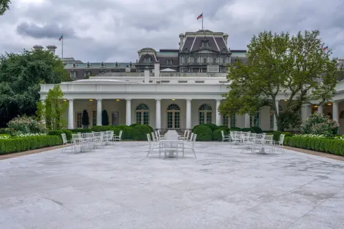 ▲美國白宮玫瑰園近期剛完成翻新。（圖／美聯社／達志影像）