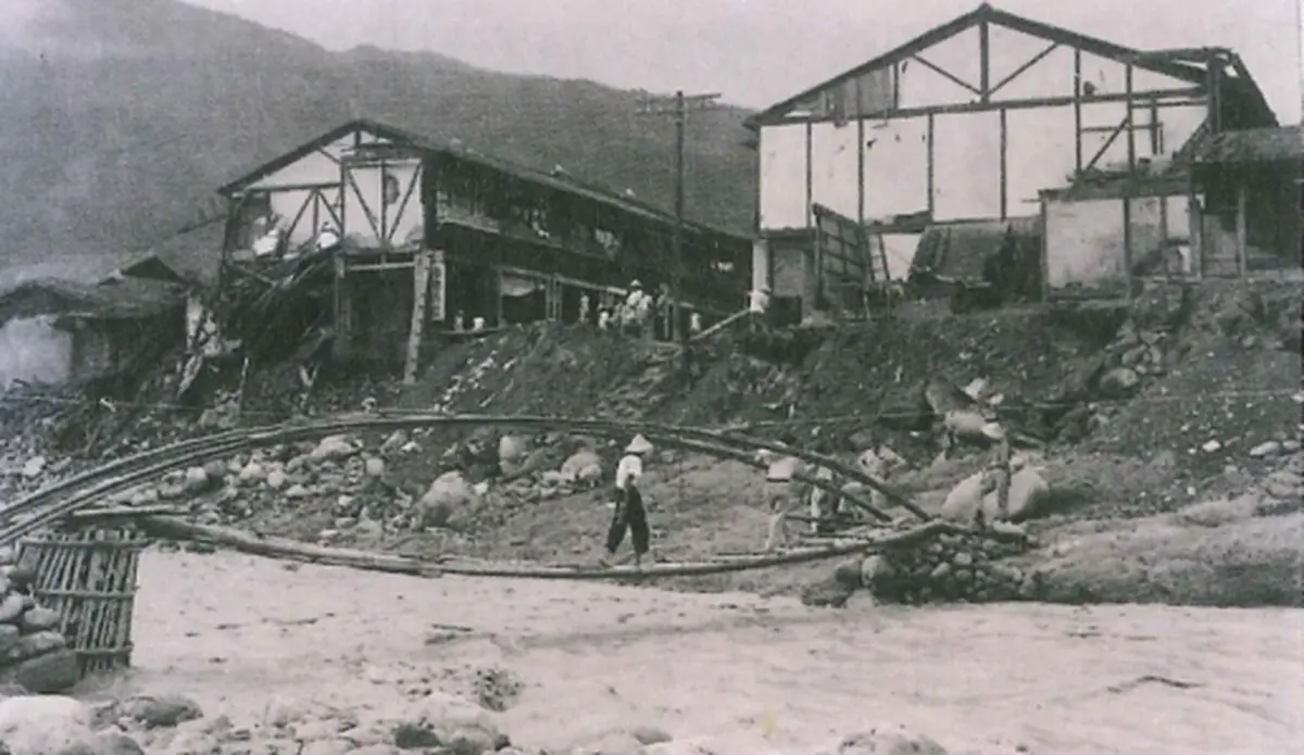 ▲1959年的8月7日，熱帶性低氣壓引起西南氣流，導致中南部連日豪雨，釀成「八七水災」。（圖／翻攝國家文化記憶庫）