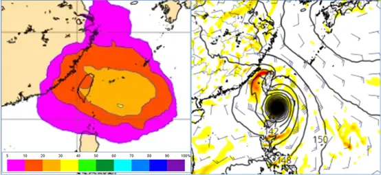 ▲氣象專家吳德榮示警，下週起熱帶擾動可能醞釀生成，目前影響台灣機率約為30%，美國GFS模式則模擬出較強強度。（圖／取自老大洩天機專欄metapp.org.tw）