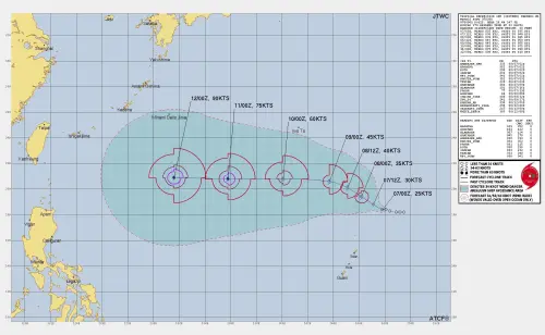 ▲菲律賓熱帶擾動不影響，但關島附近的熱帶低壓，未來有可能對台灣造成威脅。（圖／「台灣颱風論壇｜天氣特急」臉書）
