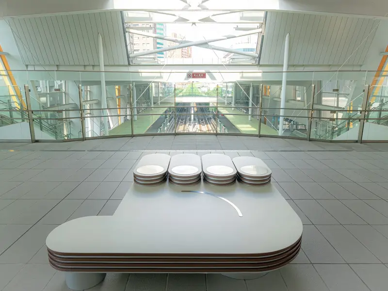 ▲台中捷運四維國小站公共藝術家具(圖／中捷提供2025.8.7)