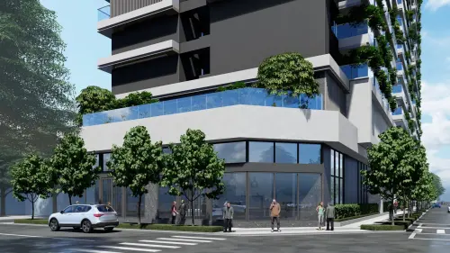 ▲街角廣場開放空間及商店街。（圖／高市府捷運局提供）