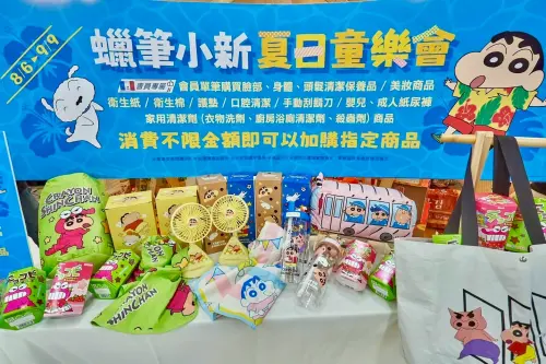 ▲家樂福2025最新IP聯名第二波「蠟筆小新夏日童樂會」即起至9月9日開跑。（圖／家樂福提供）
