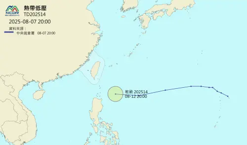 ▲中央氣象署目前針對準楊柳颱風的預測路徑，相對日本氣象廳要南偏一點。（圖／NCDR）