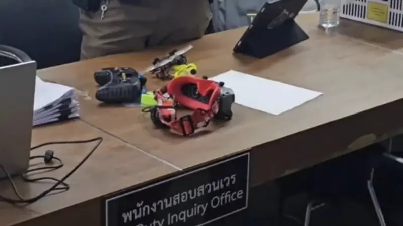 ▲一名來自新加坡的男子因在泰國知名旅遊地點芭達雅（Pattaya）的步行街非法操作無人機而被捕。（圖／翻攝自Thaiger）