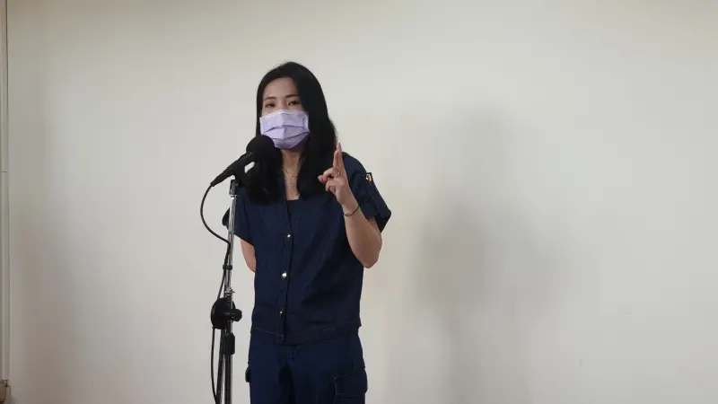 ▲徐巧芯說，他此生最痛恨詐騙集團。（圖／何哲欣攝，2025.08.08）