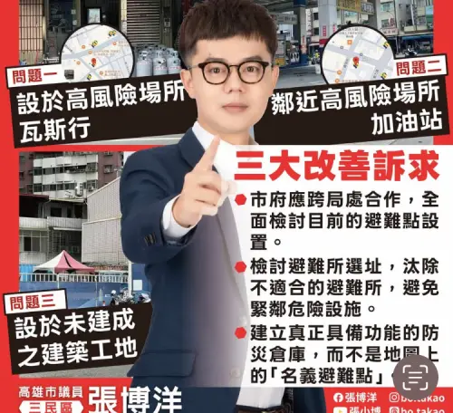 高雄防空避難所緊鄰加油站　張博洋批「躲比不躲還危險」
