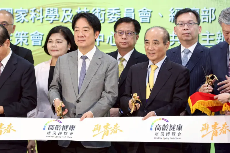 ▲賴清德分享王金平養生之道。（圖／記者朱永強攝，2025.08.08）