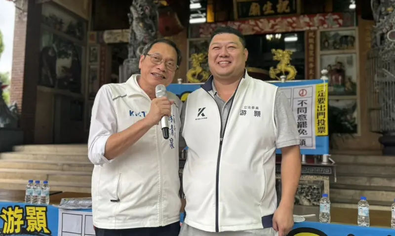 ▲國民黨立委蘇清泉為游顥站台時表示，恆春半島4鄉鎮的民調，有3/4同意核三延役。（圖／游顥服務處提供，2025.08.08）