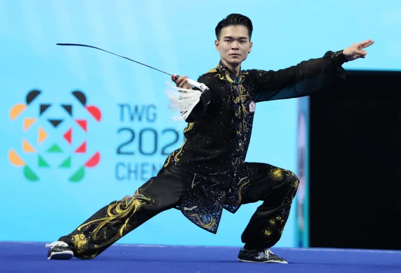 ▲孫家閎成都世運會太極拳全能項目，以0.003分之差無緣獎牌，從第2名被擠至第4名。（圖／中華奧會提供）