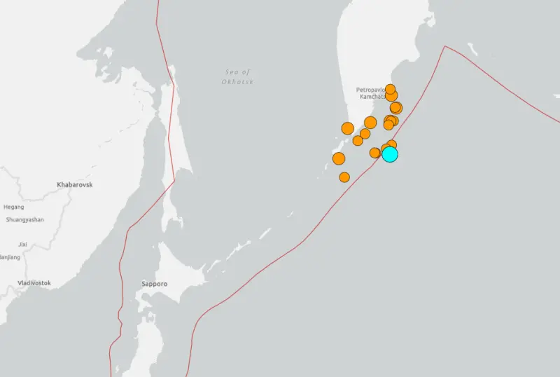 俄羅斯千島群島外海6.0地震！今天連震19起