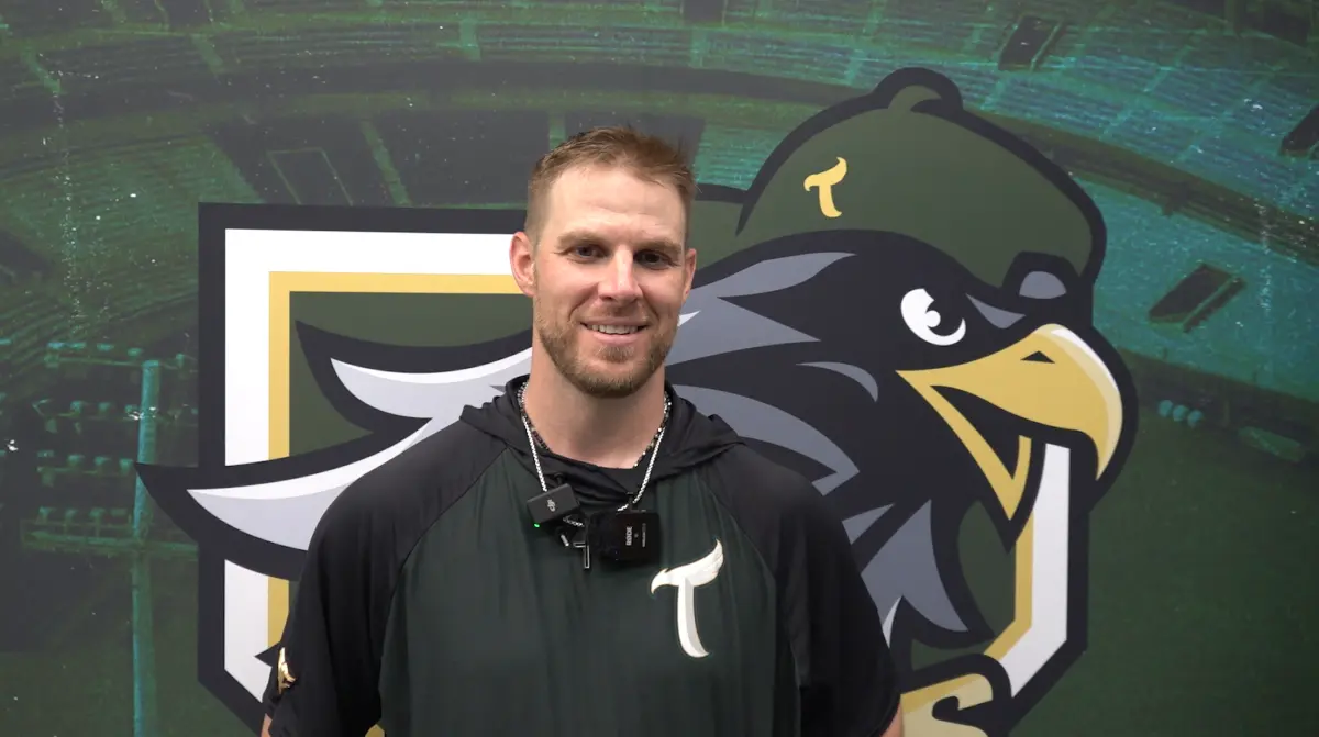 ▲後勁談到跨季21連勝追平統一獅傳奇投手潘威倫紀錄，將功勞歸給「愛後勁打線」的奧援，表示隊友一直在身後，也幫他打進很多分數。（圖／記者陳云茹攝）