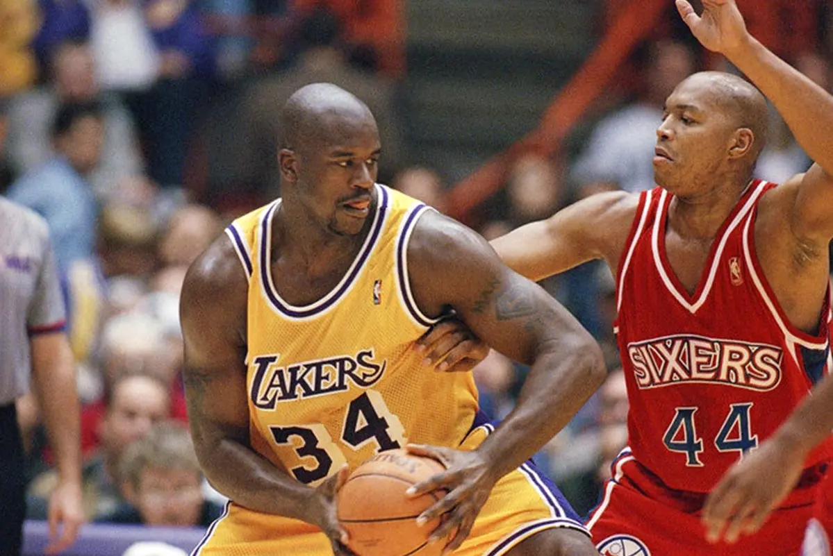 ▲歐尼爾（Shaquille O’Neal）是NBA超級球星。對許多年輕球員而言，初次面對這位身高7呎1吋的超級中鋒，往往是殘酷的「NBA震撼教育」。（圖／美聯社／達志影像）