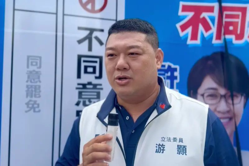 ▲國民黨立委游顥嗆，王義川不要來蹭我。（圖／游顥辦公室提供）