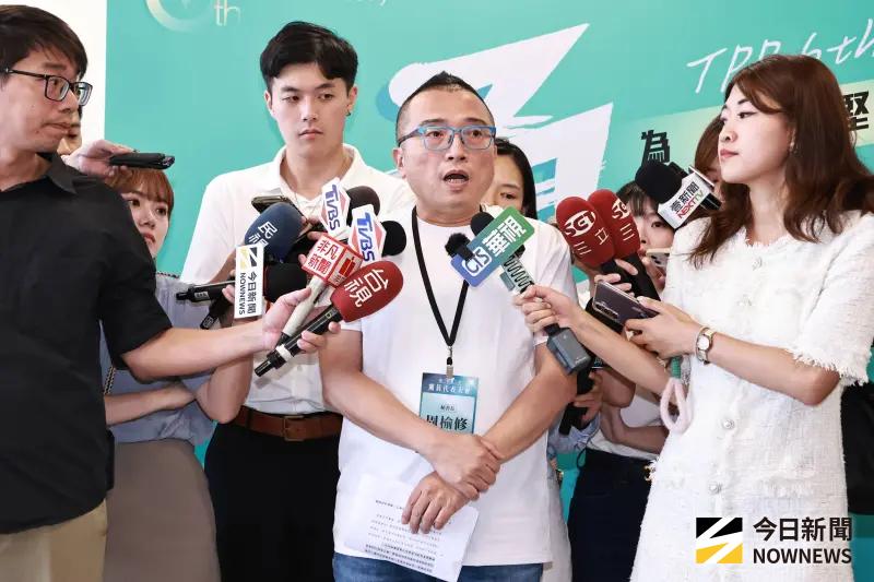 ▲民眾黨秘書長周榆修說明，2026地方選舉縣市議員提名以「一區一席」為原則。（圖／記者吳翊緁攝，2025.08.10）