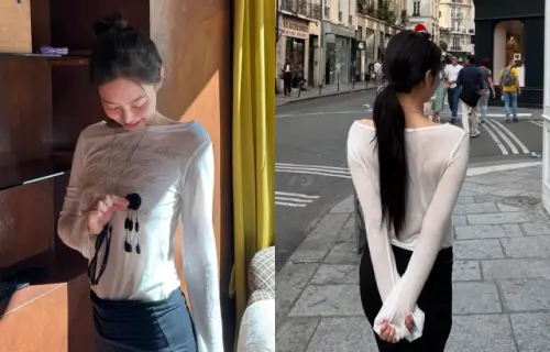 ▲Jennie素顏逛巴黎上衣不到千元！平價衣穿出精品味　掀韓粉搶購潮。（圖／IG@jennierubyjane）