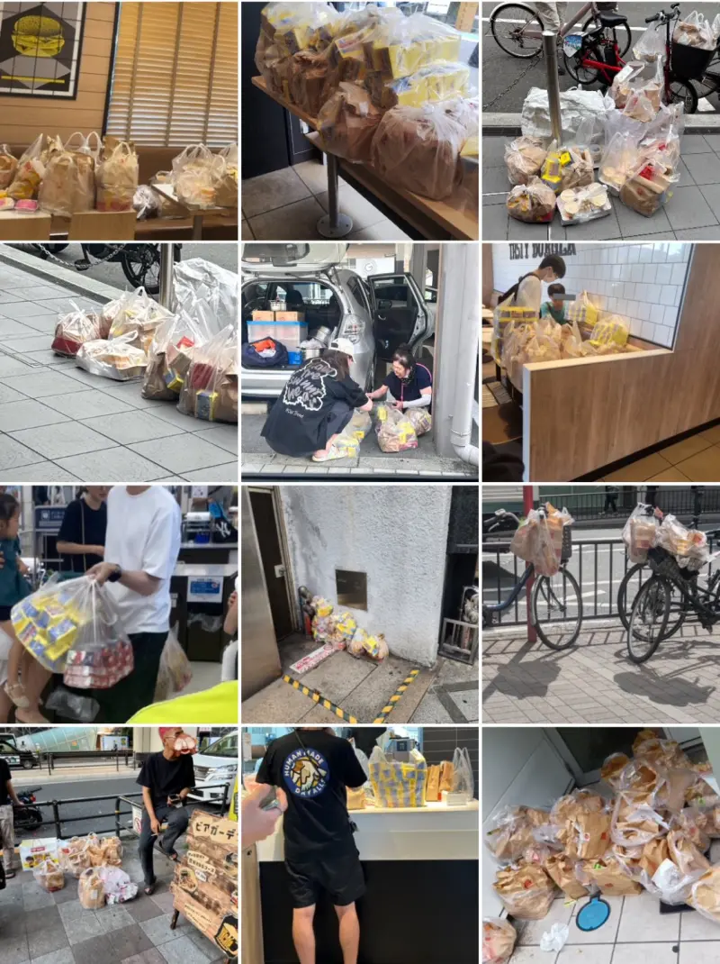    ▲日本各地麥當勞附近棄置餐點的嚴重情況。（圖／社群平台X）  