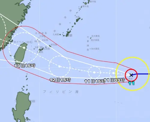 楊柳颱風最新路徑！日本氣象廳預測颱風中心穿台時間點
