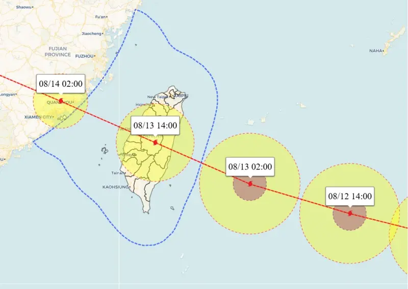 楊柳颱風「挑戰大魔王」！準備增強成中颱　路徑高速撞進台灣