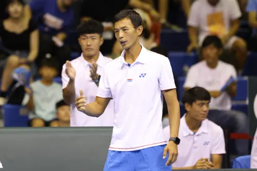 ▲中華隊將迎戰挪威，門票定於8月13日中午12點在ibon售票系統開賣。「臺灣網球一哥」盧彥勳再度執掌兵符，擔任台維斯盃中華代表隊總教練。（圖／中華網協提供）