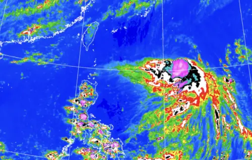 ▲楊柳颱風距離台灣還有1100多公里，不過移動速度相當快，強度也將持續提升。（圖／中央氣象署cwa.gov.tw）