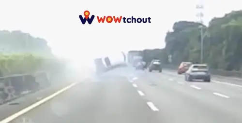 影／男開BMW鬼切！國道女駕駛為閃避翻車　 2幼童受傷
