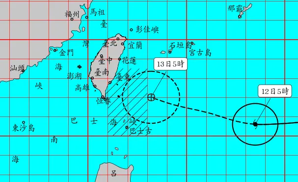 楊柳颱風發布海警！氣象署估1430「陸上警報」　首波警戒範圍出爐