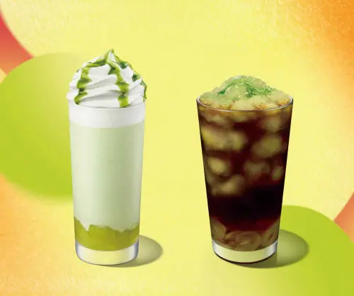 ▲星巴克新品，左起：「麝香葡萄風味吉利星冰樂」中杯170元、大杯190元、特大杯210元，「麝香葡萄風味冷萃咖啡」中杯160元、大杯180元、特大杯200元。（圖／台灣星巴克提供）