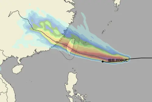 楊柳颱風路徑類似「2023年小犬颱風」　中心登陸當天18縣市停班課
