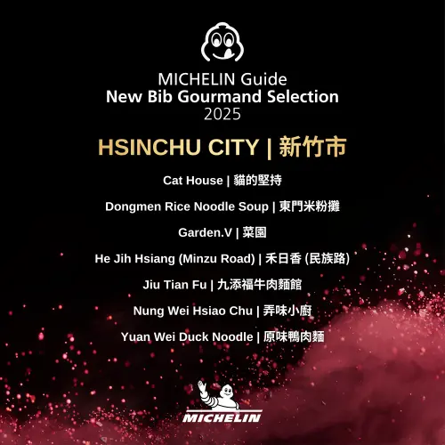 ▲新竹市在今年首度進入評選範圍，共有 7 家新入選必比登推介肯定。（圖／米其林指南提供）