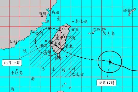 楊柳颱風動態／氣象署：陸上警報擴大10縣市警戒　明中午登陸台東