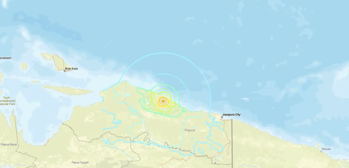 ▲印尼當地時間12日下午5時24分發生了芮氏規模6.3地震。（圖／翻攝自USGS）
