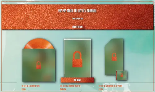 ▲泰勒絲全新專輯《The Life of a Showgirl》發行日未定，已可在網站上預購，顛覆過往流行音樂的發售方式。（圖／環球唱片提供）