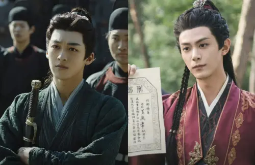 ▲《定風波》何洛洛（左）飾演童雙、鄧凱（左）飾演諸葛孔雲。（圖／翻攝自微博@定風波）