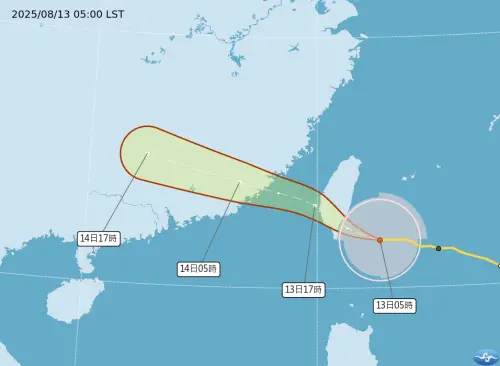 楊柳颱風長胖「暴風圈觸陸」！搖滾時段在白天　風雨最劇地區曝光
