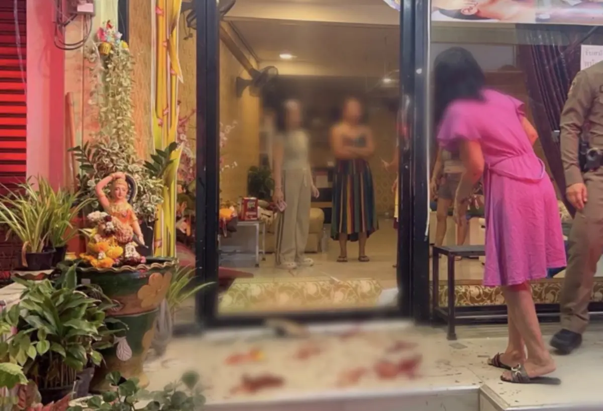 ▲一名韓國男子因感情糾紛，大鬧泰國芭達雅一家按摩店。（圖／翻攝自泰國網）