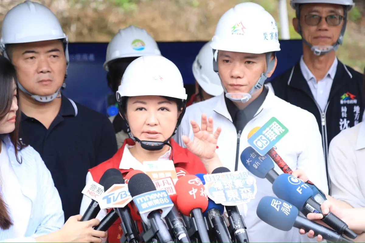 ▲台中市長盧秀燕表示，現在最重要的事情就是讓人民免於災難，「其他的問題都不會談」。（圖／台中市政府提供，2025.08.13）