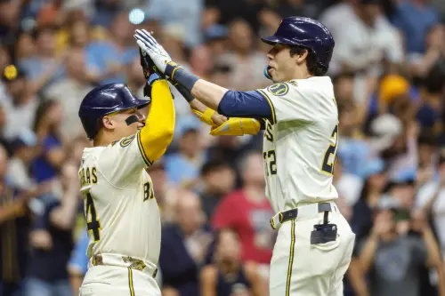 ▲釀酒人隊史最多勝紀錄為96勝（分別於2011年與2018年達成），目前距離此紀錄只差7場勝利，在剩下的14場例行賽中極有機會創下新猷。（圖／美聯社／達志影像）