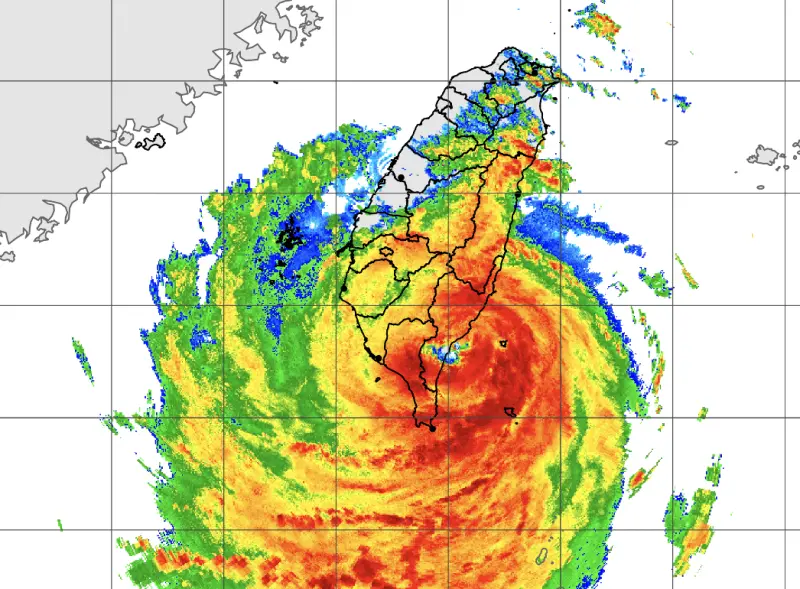 快訊／楊柳颱風13:00登陸台東太麻里！5小時貫穿台灣　風雨達顛峰