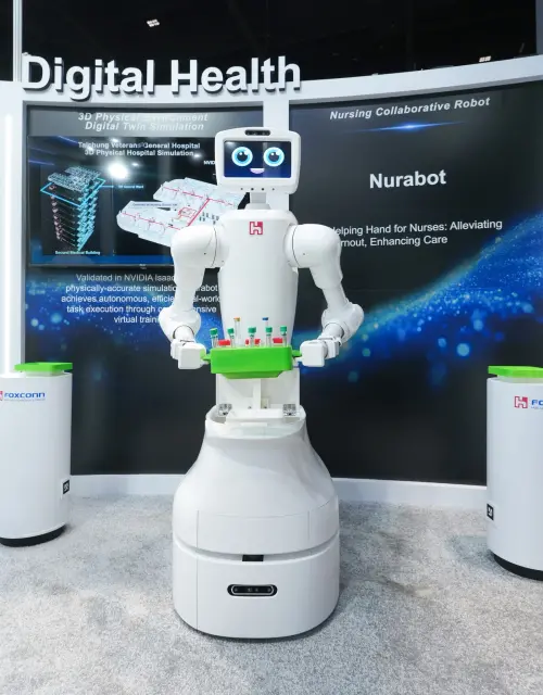 Foxconn's Nurabot is being showcased using NVIDIA technologies. (Facebook, Hon Hai Technology Group)