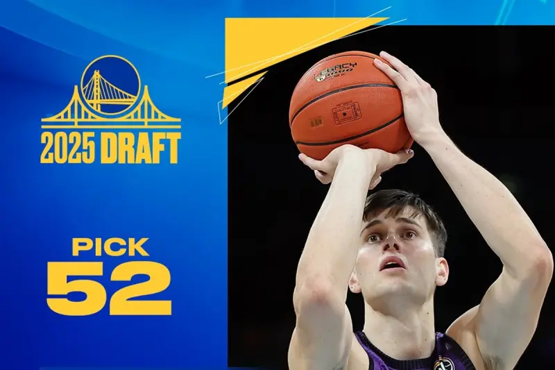 ▲金州勇士得到在選秀大會上以第52順位被選中的澳洲6呎8吋前鋒托西（Alex Toohey），他是因為杜蘭特今夏的七方交易而來到勇士隊。（圖／取自Golden State Warriors X，x.com/warriors）