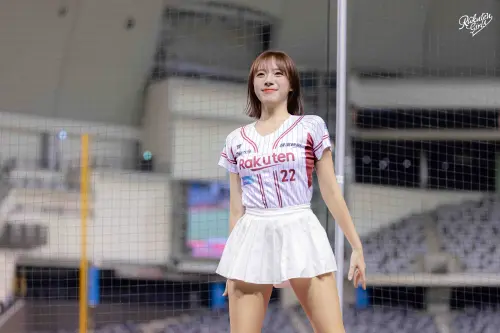 ▲河智媛在大巨蛋首次帶來韓國經典應援舞蹈〈疾風街道〉。（圖／樂天桃猿提供）